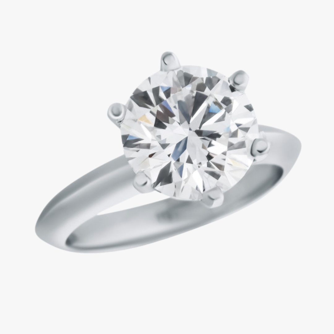 Verlobungsring "NEW YORK" 14kt Weißgold mit 4.01ct Lab-Grown Diamant