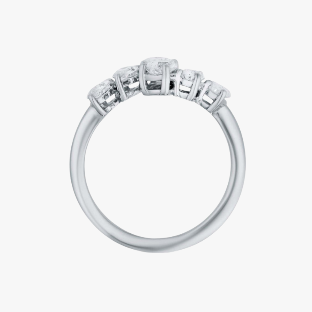 Pear-shape Diamant Memoryring
