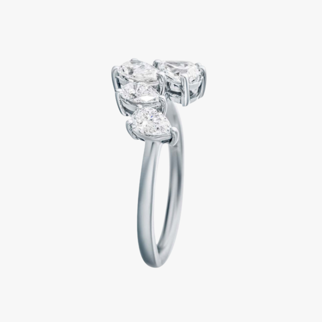 Pear-shape Diamant Memoryring