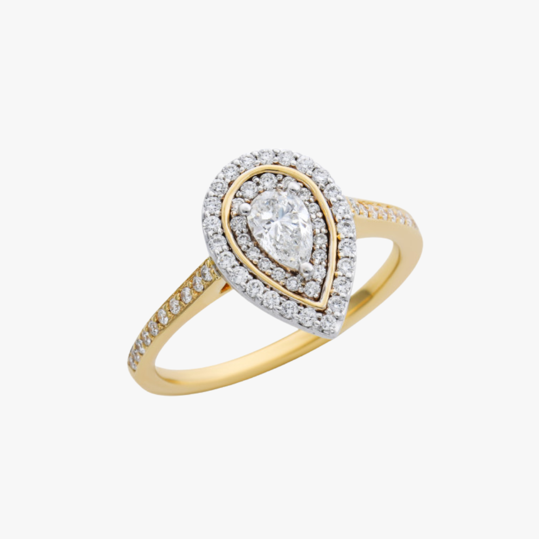 Pear-shape Diamantring