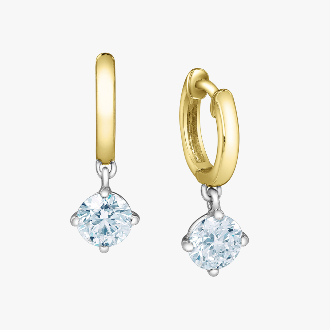 Creolen mit 0.50ct Brillant labor Diamanten