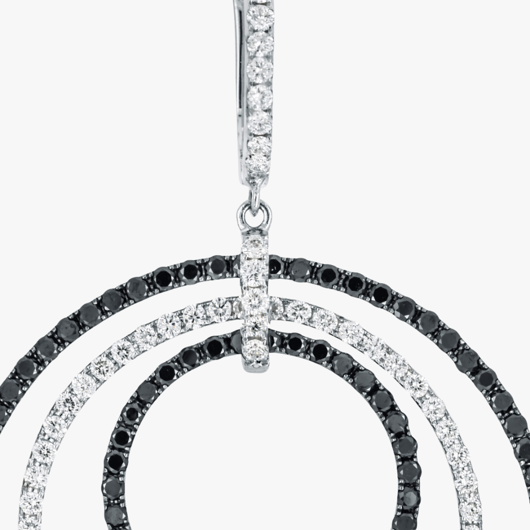 Diamant Creolen Schwarze Diamanten