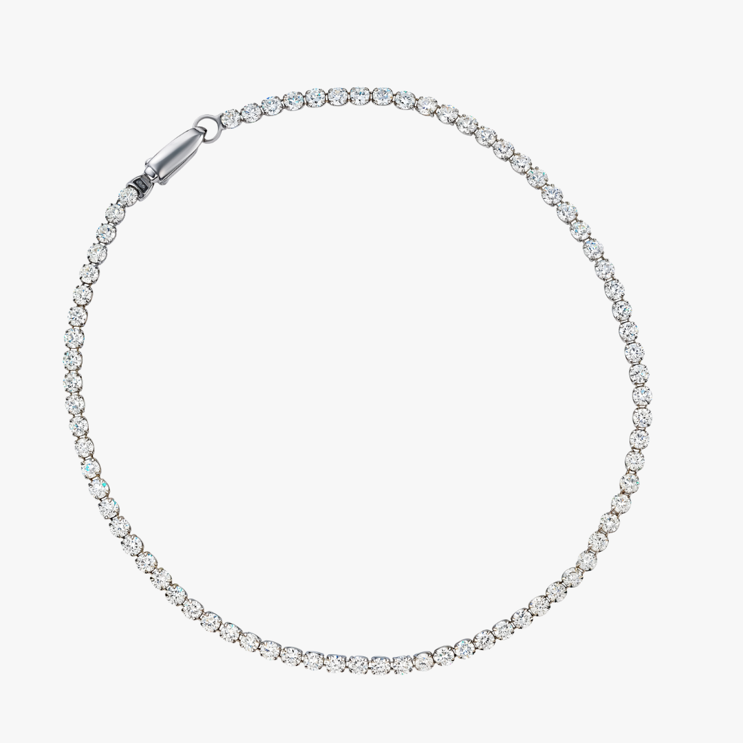 Tennis Armband Labor Diamanaten in Weißgold