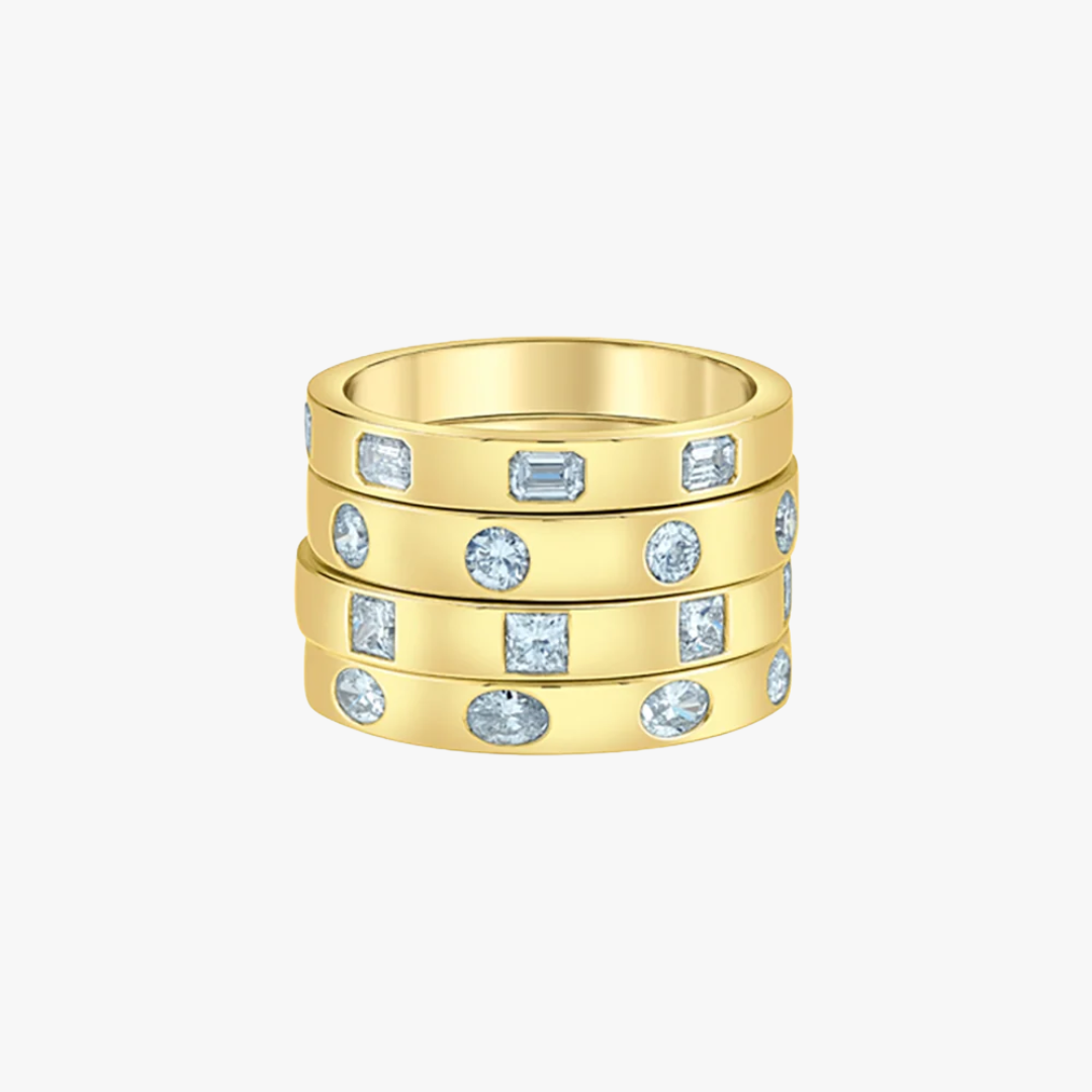 BarrysJuwelier Ehering mit Labor Diamanten in Gelbgold