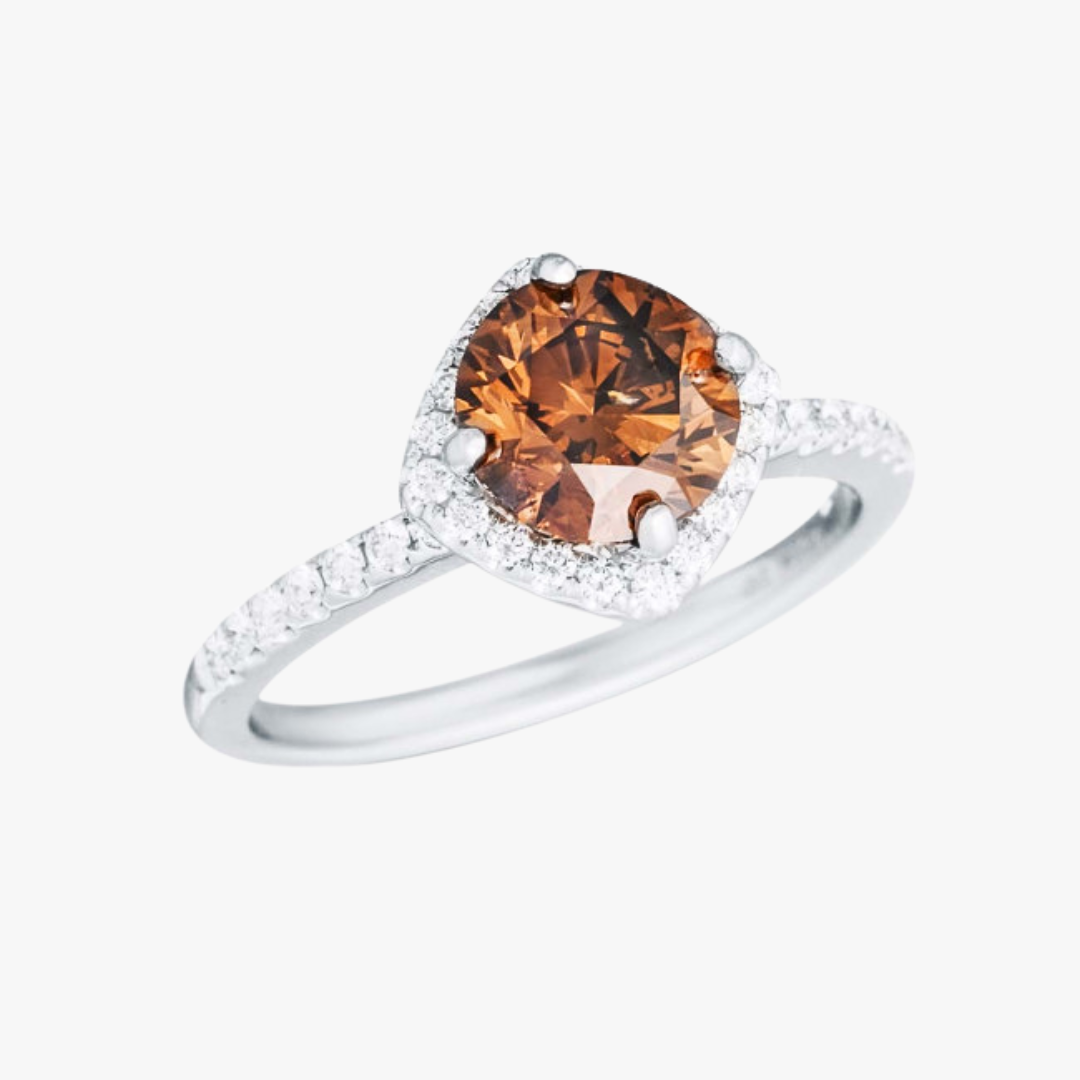 Barrys Juwelier - Natürliche Farb Diamanten - Fancy brown diamond ring 