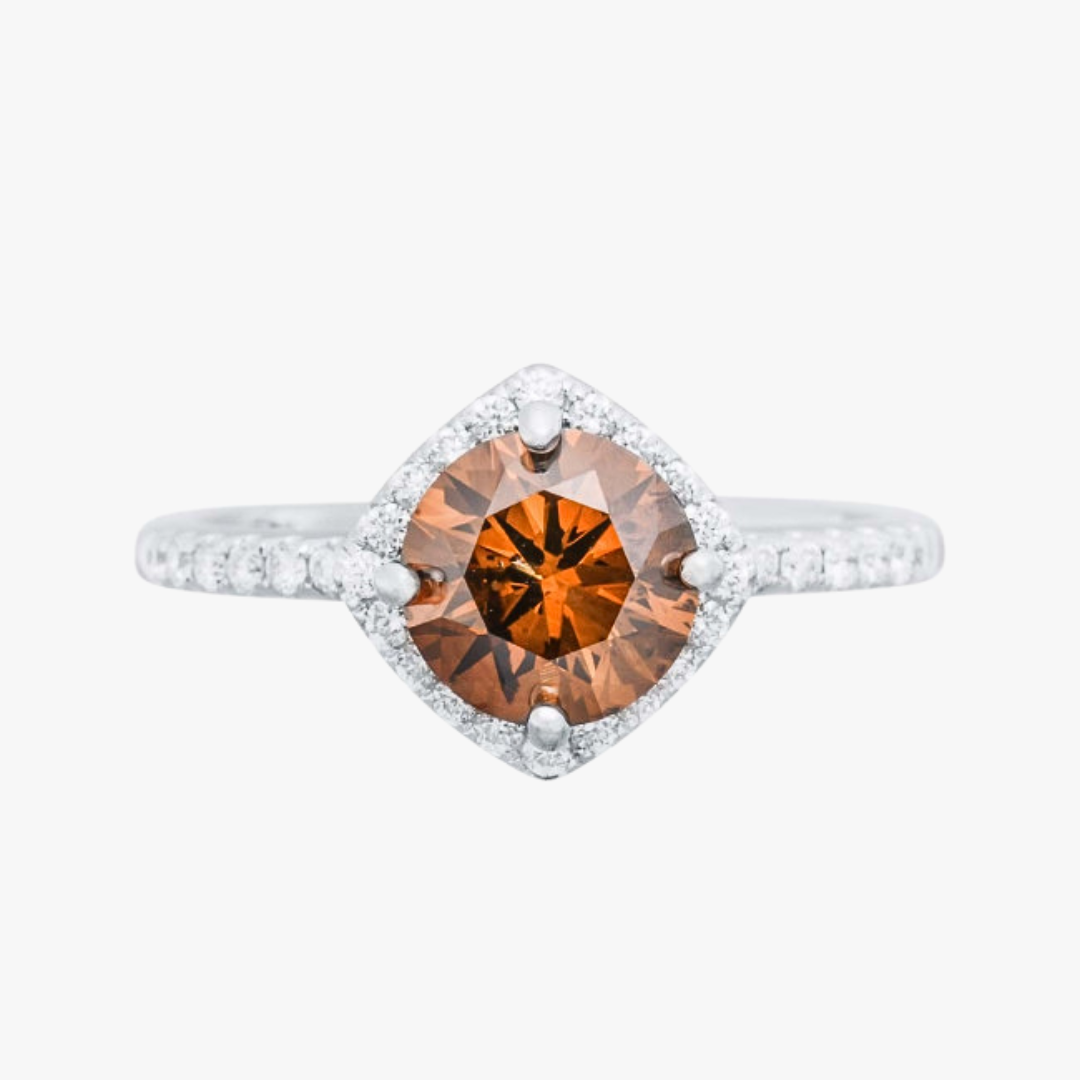Barrys Juwelier - Natürliche Farb Diamanten - Fancy brown diamond ring 