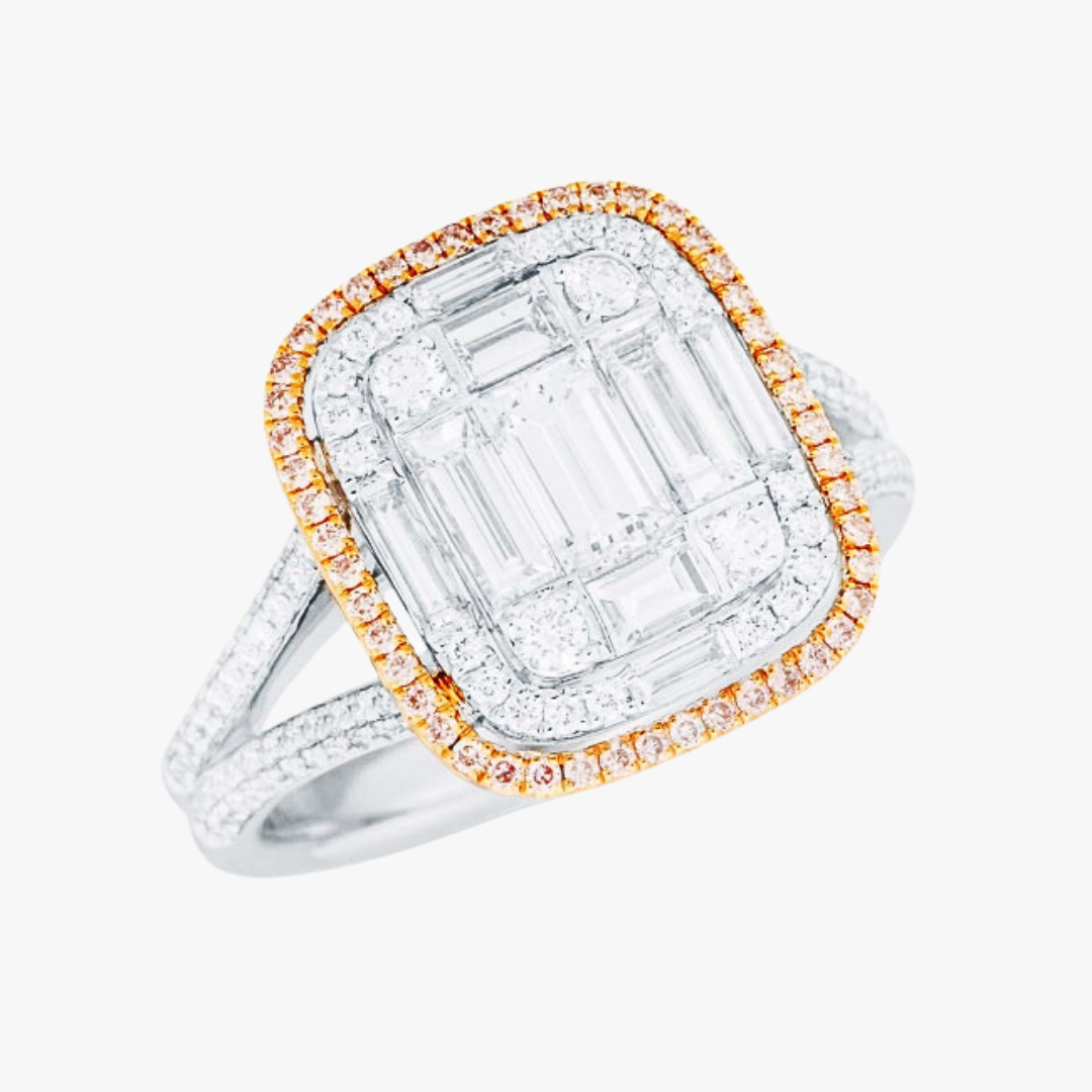 Barrys Juwelier Verlobungsring 14kt Weißgold mit Diamanten