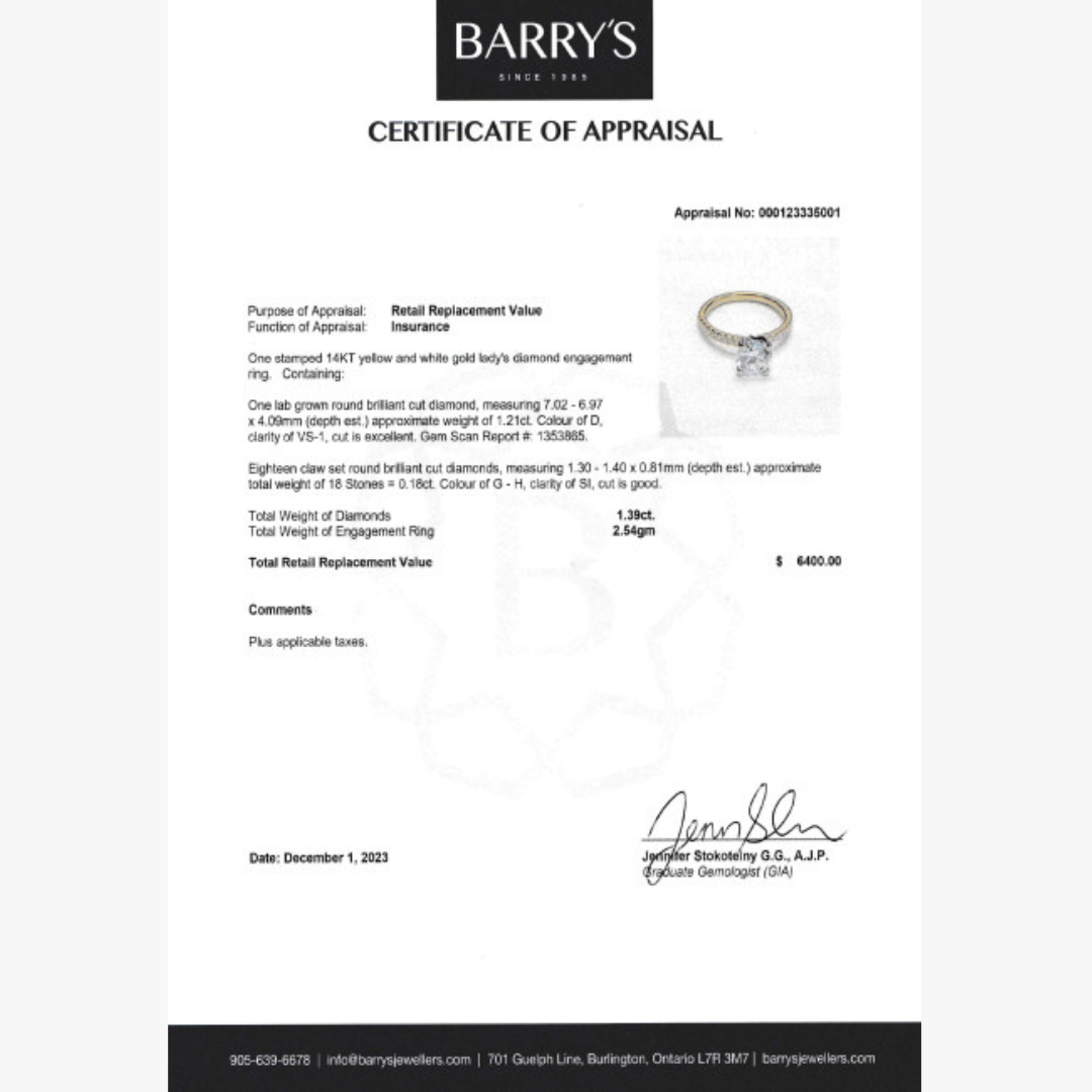 Barrys Juwelier Gelbgold Kugelring Zertifikat