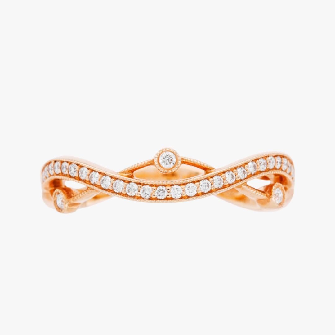Barrys Juwelier - Rosègold Ring mit Diamanten und Zertifikat
