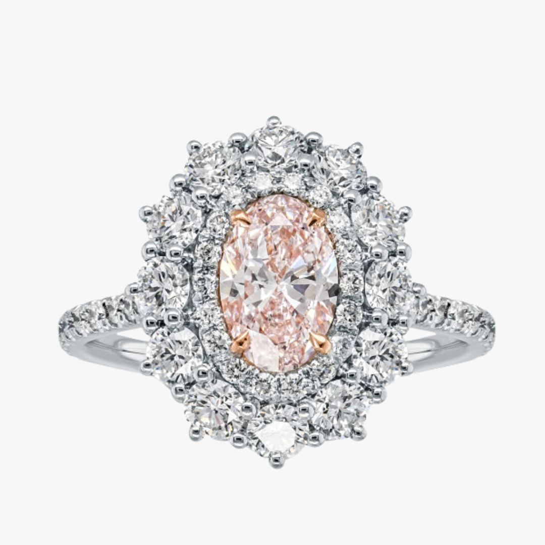 Natürliche Farb Diamanten von Barrys - Pinker Diamant Ring