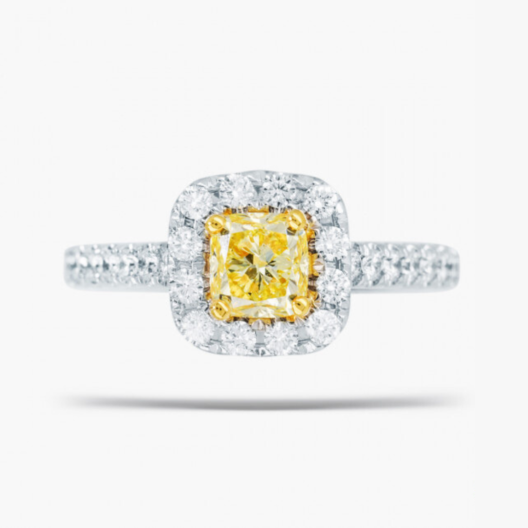 Natürliche Farb Diamanten von Barrys - Gelber Diamant Ring