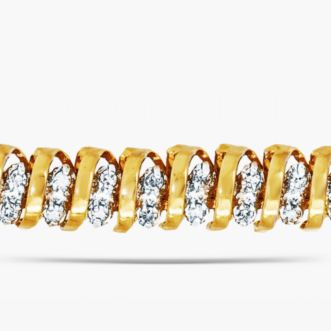 Barry`s Juwelier Tennis Armband aus 18kt Gelbgold mit Diamanten 