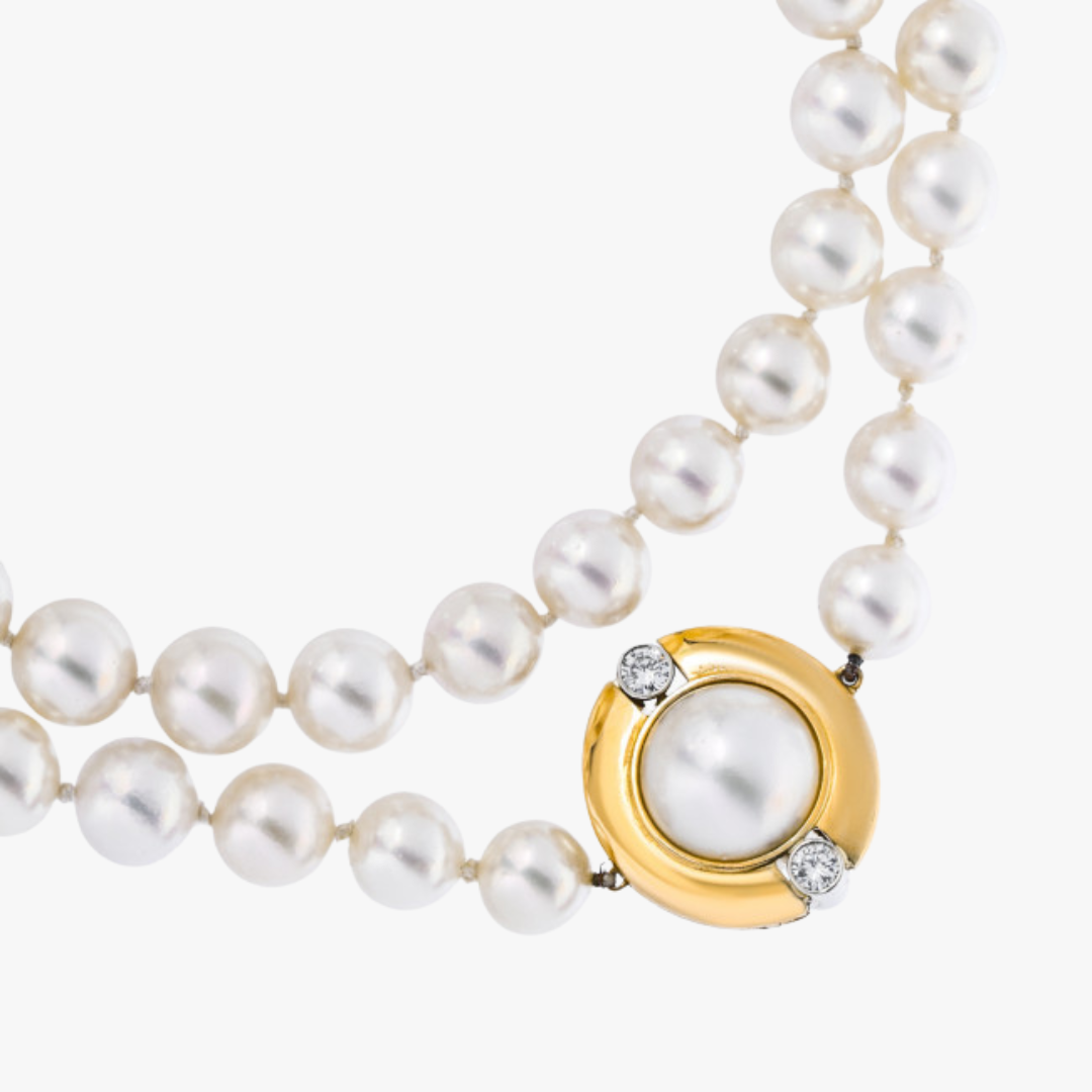 Barrys Juwelier Vintage Schmuck - Halskette aus echten Südsee-Perlen