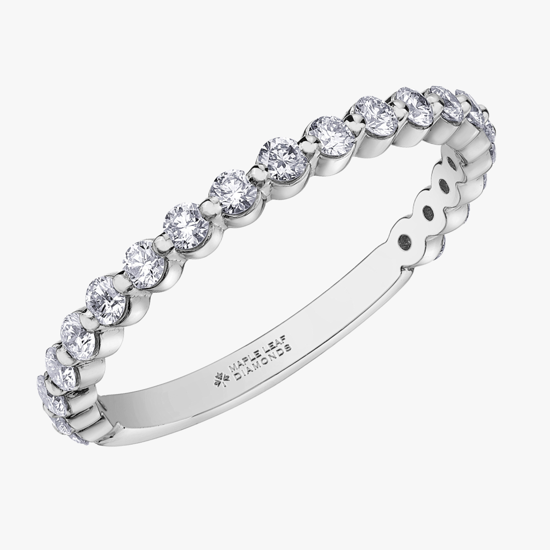 Maple Leaf Diamant Ring im Weißgold