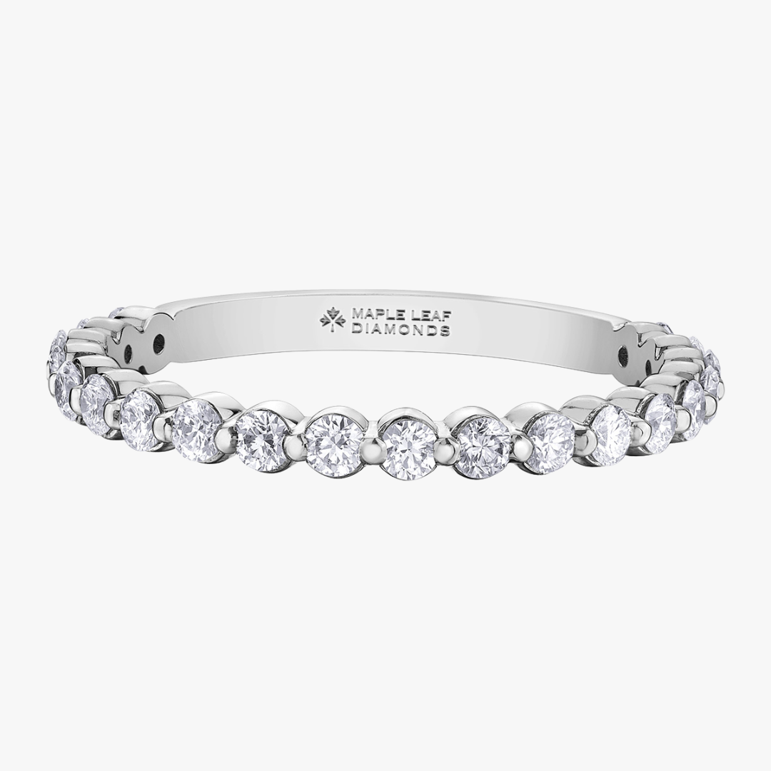 Maple Leaf Diamant Ring im Weißgold
