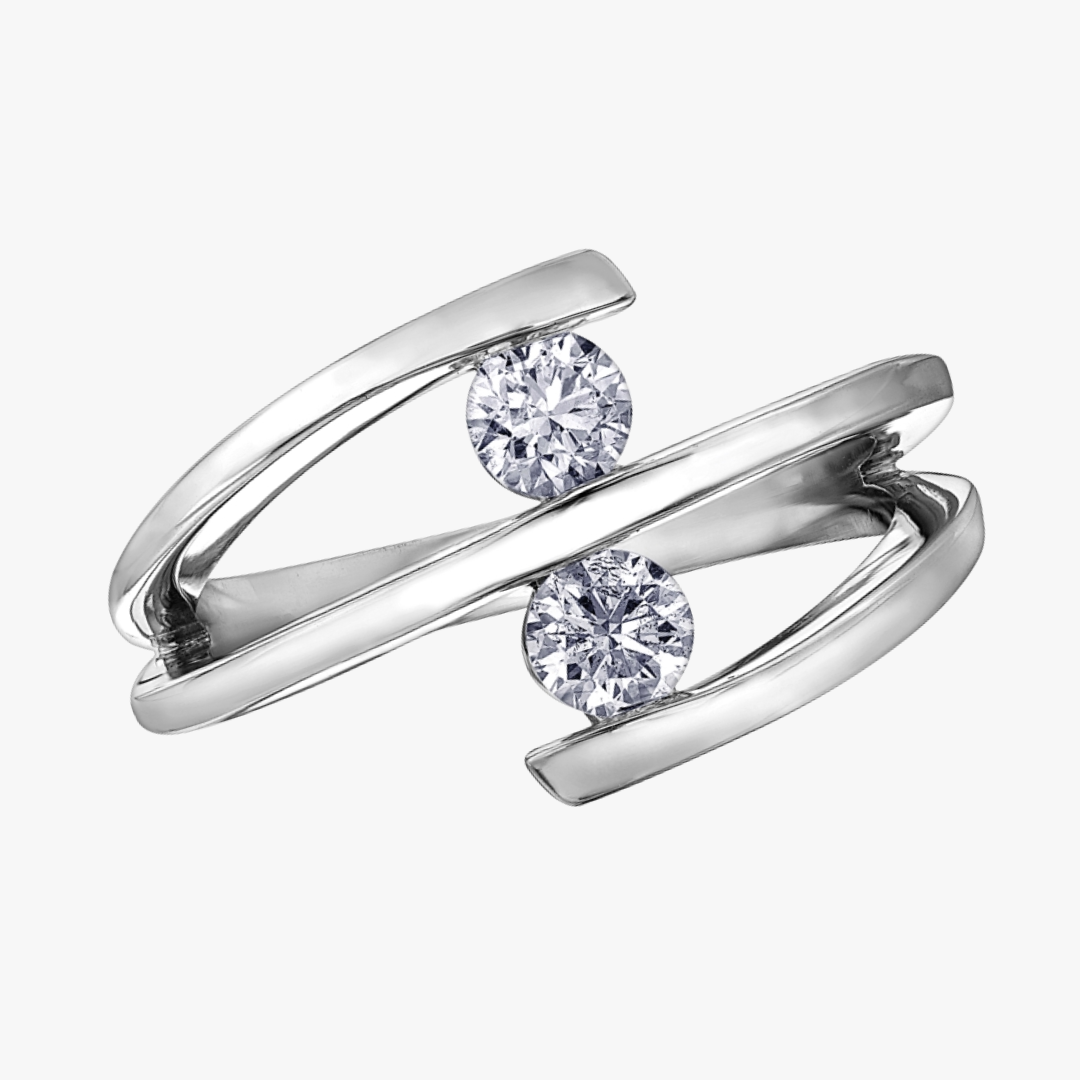 Diamantring mit 2 Brillanten