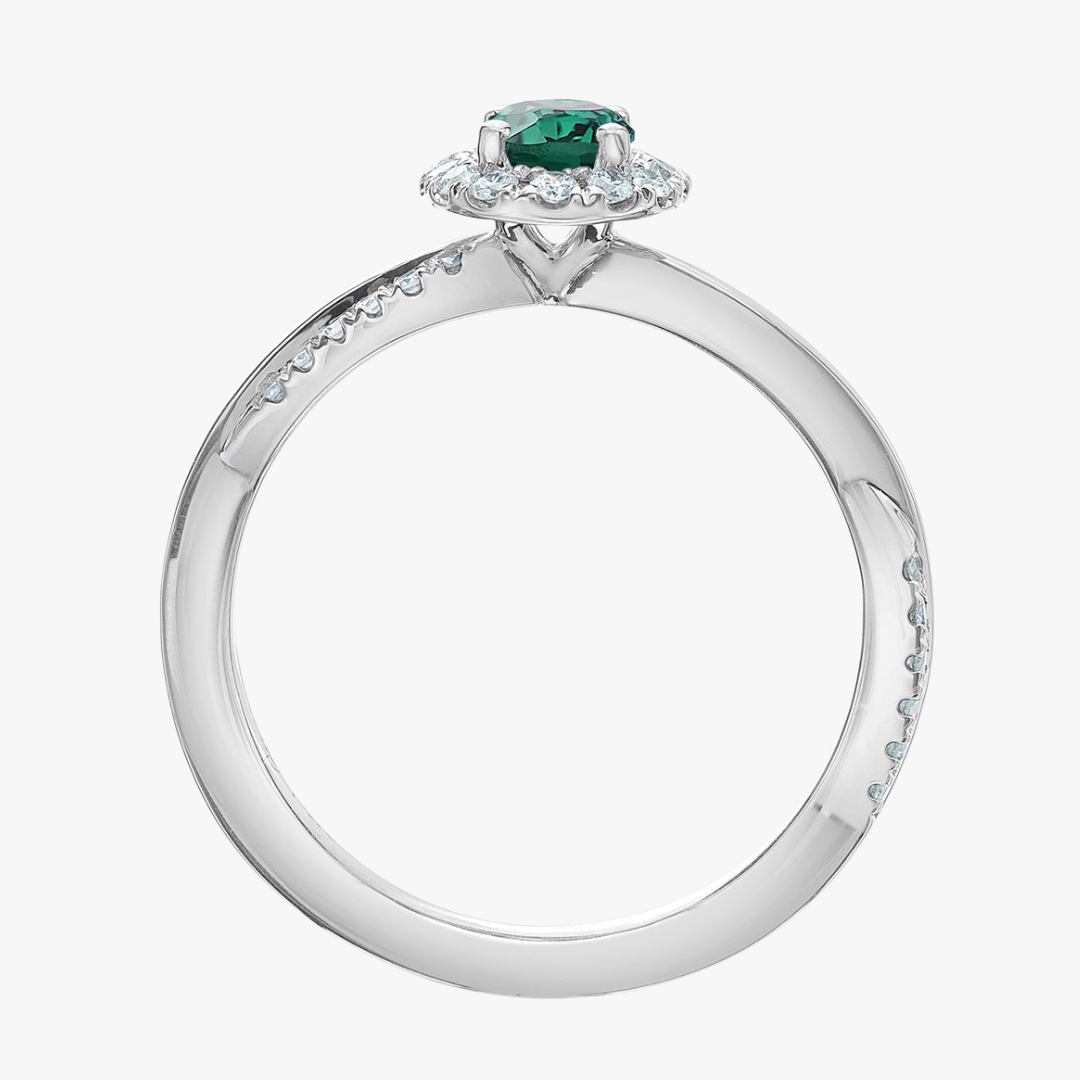 lab-grown Emerald Diamond Ring