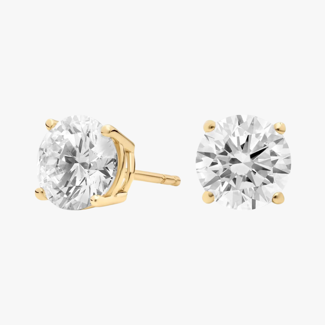 Diamant Ohrstecker in Gelbgold