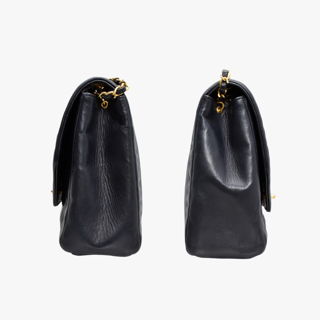 Chanel Lambskin Shoulder Bag in Navy