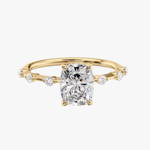 Vintage Inspired Engagement Ring Cushion Diamant