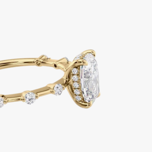 Vintage Inspired Engagement Ring Cushion Diamant