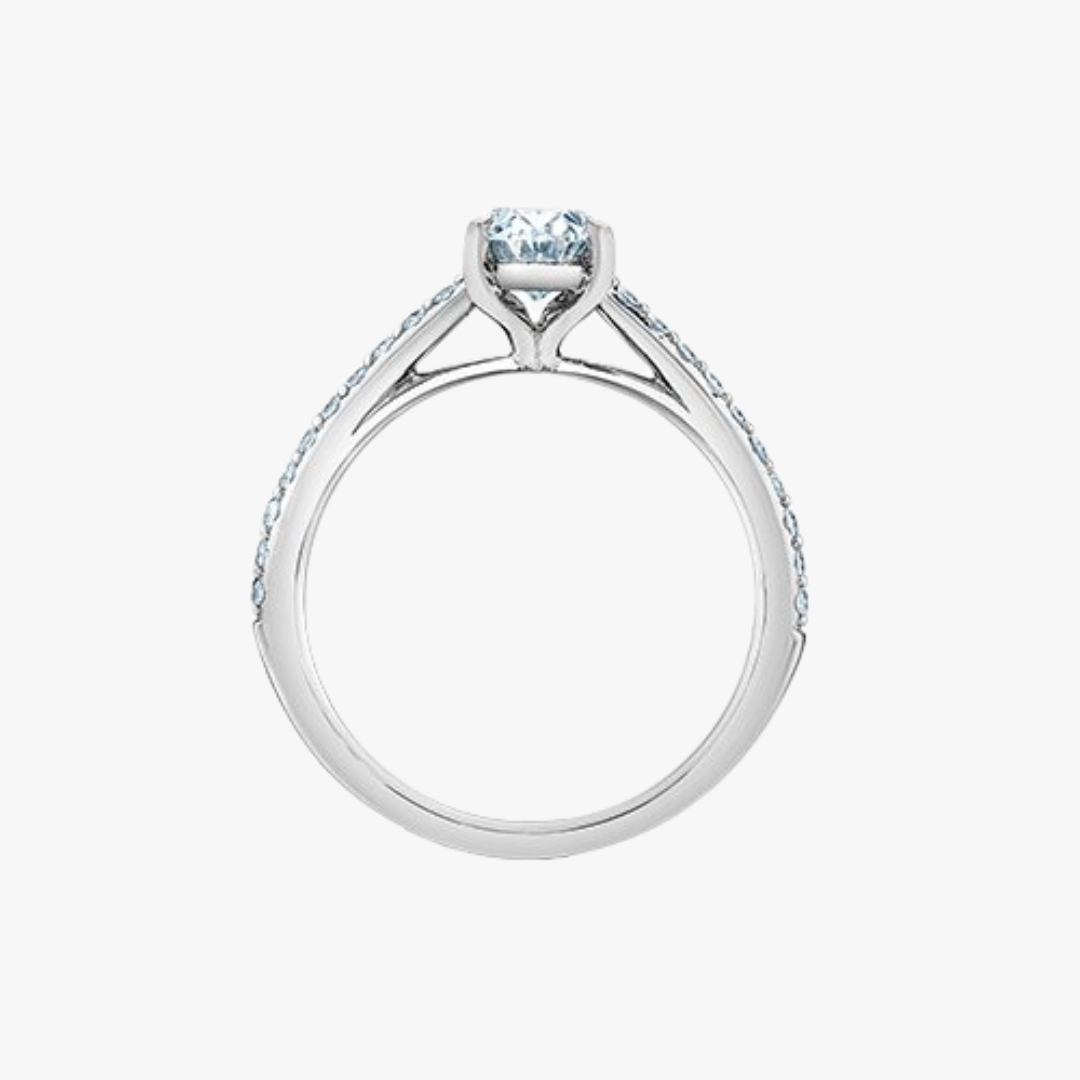 Oval Diamant Ring in Weißgold Barrys Juwelier