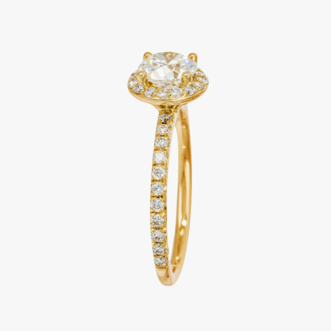 Barys Juwelier Gelbgold Diamant Ring mit Maple Leaf Diamond