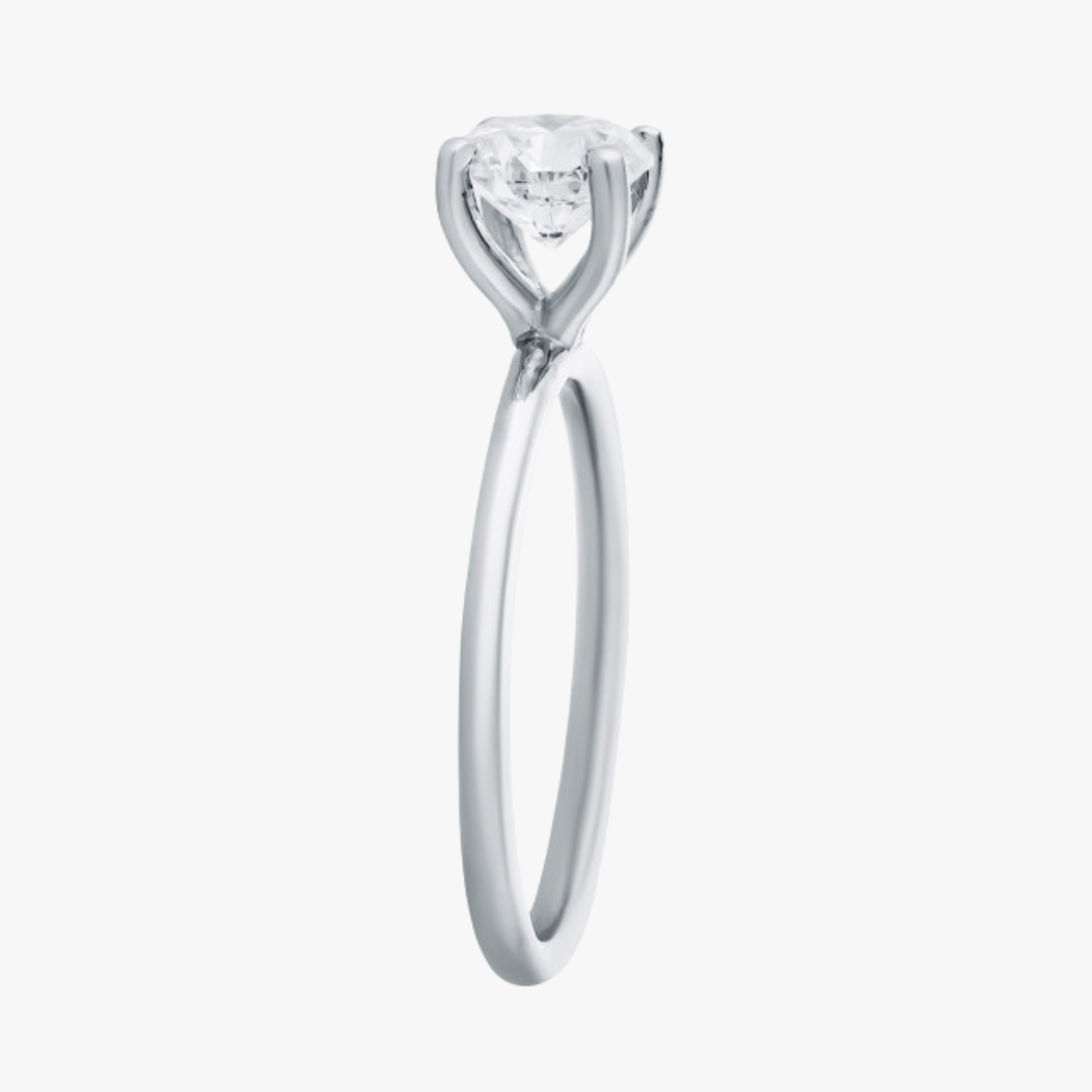 Lab-Grown engagement ring 14kt white gold with 1.01ct diamond