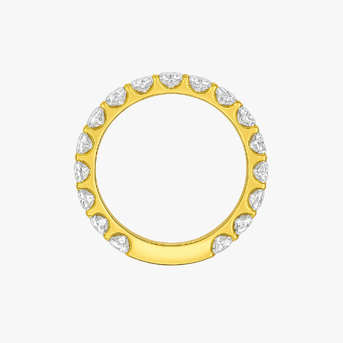 Weddingband in Gelbgold mit Labor Diamanten