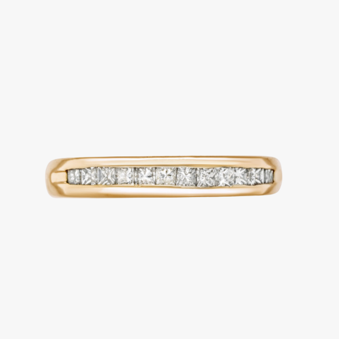 14kt Weißgold Memory Ring mit Diamnten von Vorne