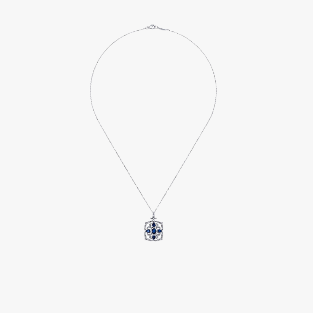 Barrys Juwelier - Maple Leaf Diamonds™ - Halskette mit Saphir und Diamanten