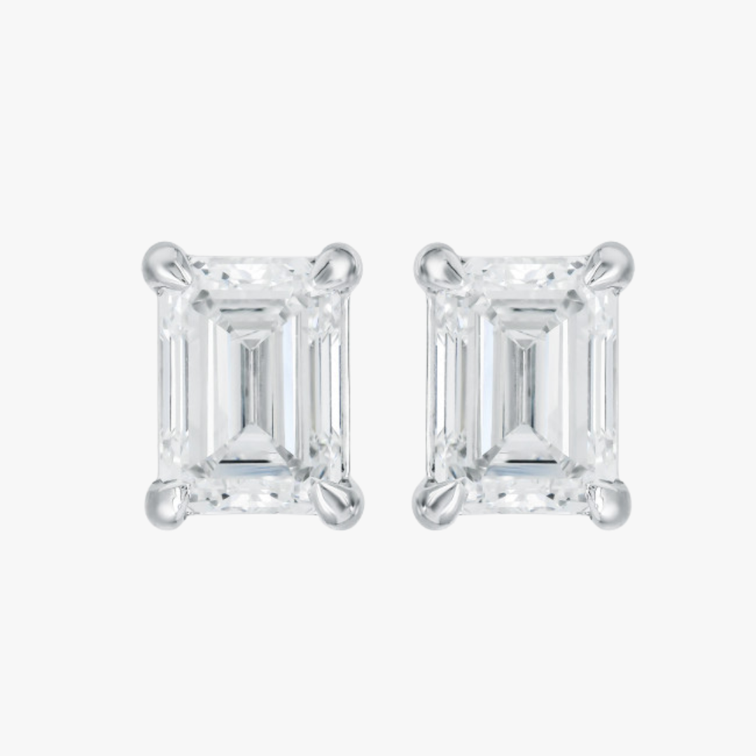 Lab-Grown Ohrringe Emerald Cut