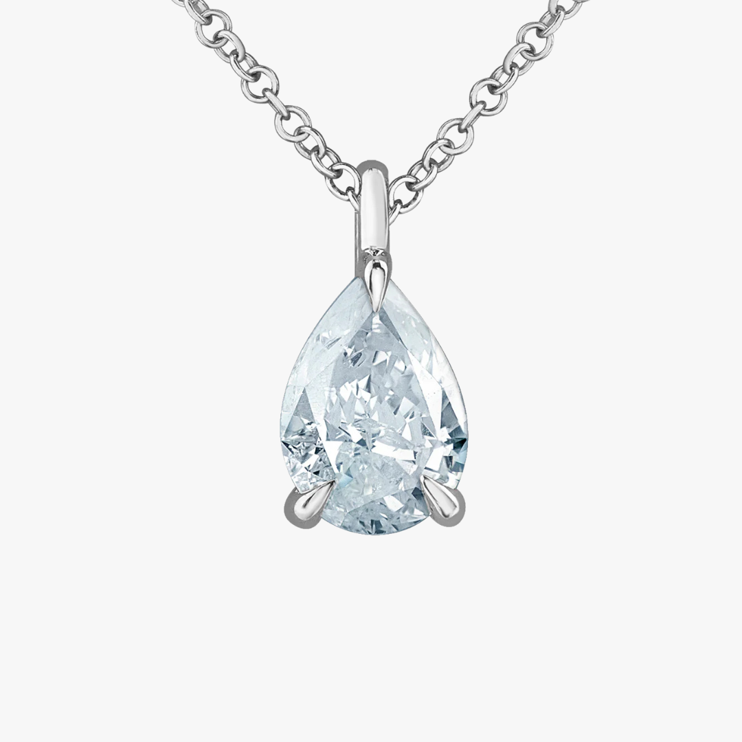 Pear-shape Diamant Whitegold Necklace