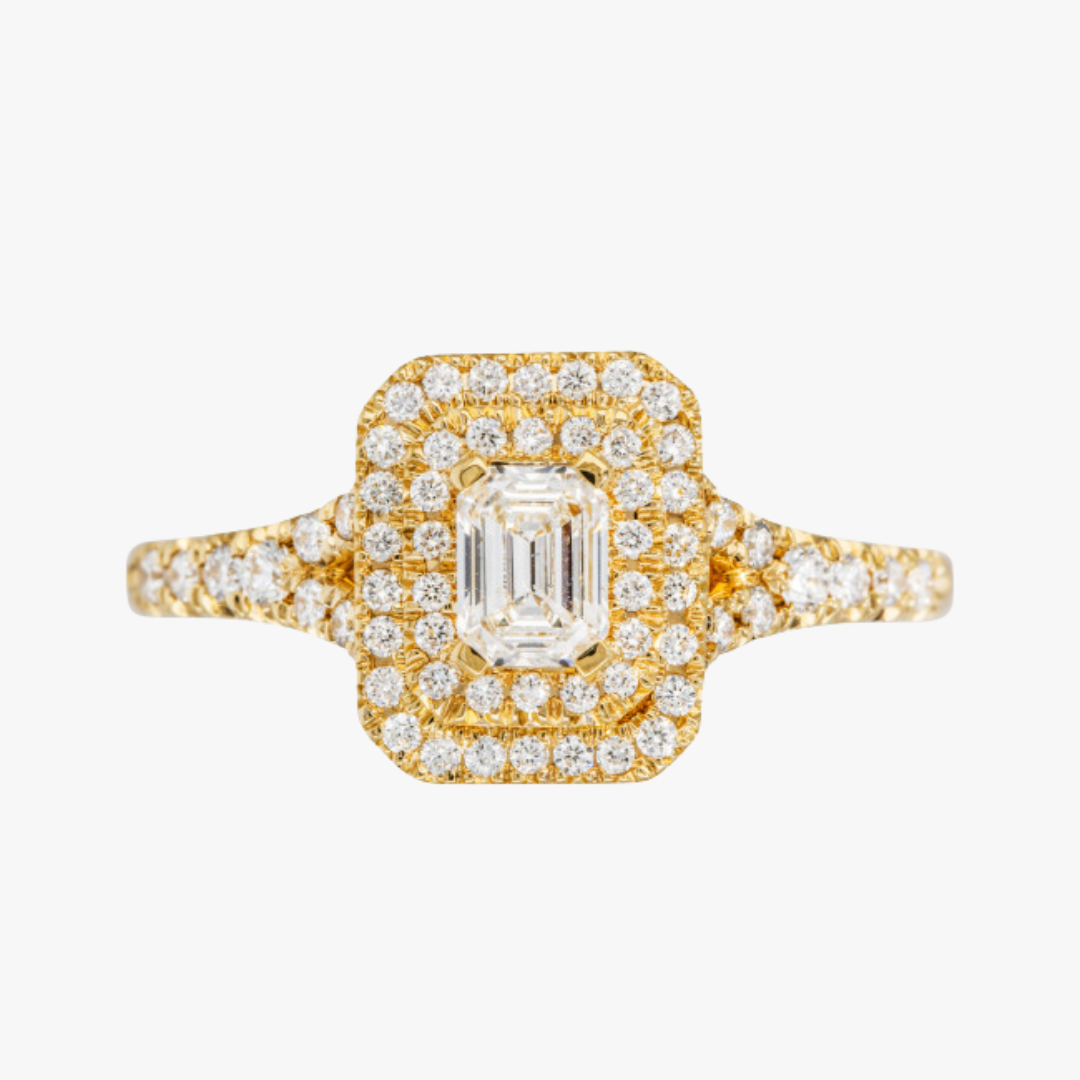 Barys Juwelier Gelbgold Diamant Ring mit Maple Leaf Diamond