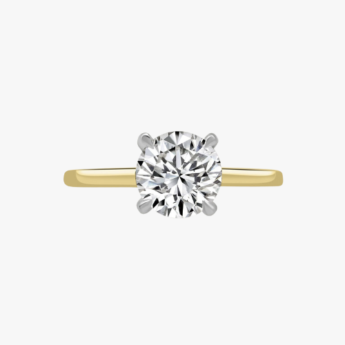 Solitär Verlobungsring 14kt Weiß- und Gelbgold mit 1.07ct Lab-Grown Diamant