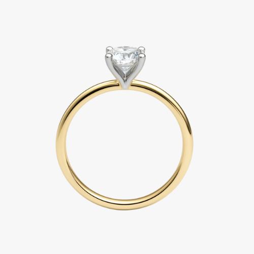 Solitär Verlobungsring 14kt Weiß- und Gelbgold mit 1.07ct Lab-Grown Diamant