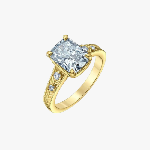 Cushion Inspired Verlobungsring 14kt GG