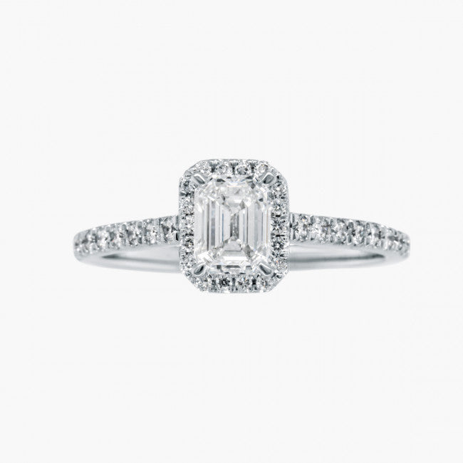 Emerald cut Diamant Verlobungsring von Barrys Juwelier