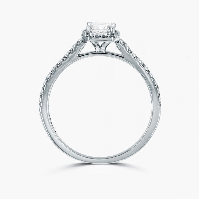 Emerald cut Diamant Verlobungsring von Barrys Juwelier
