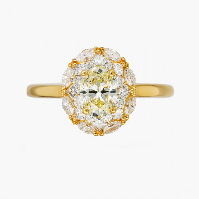 Barrys Juwelier Gelbgold Ring mit ovalen Diamant