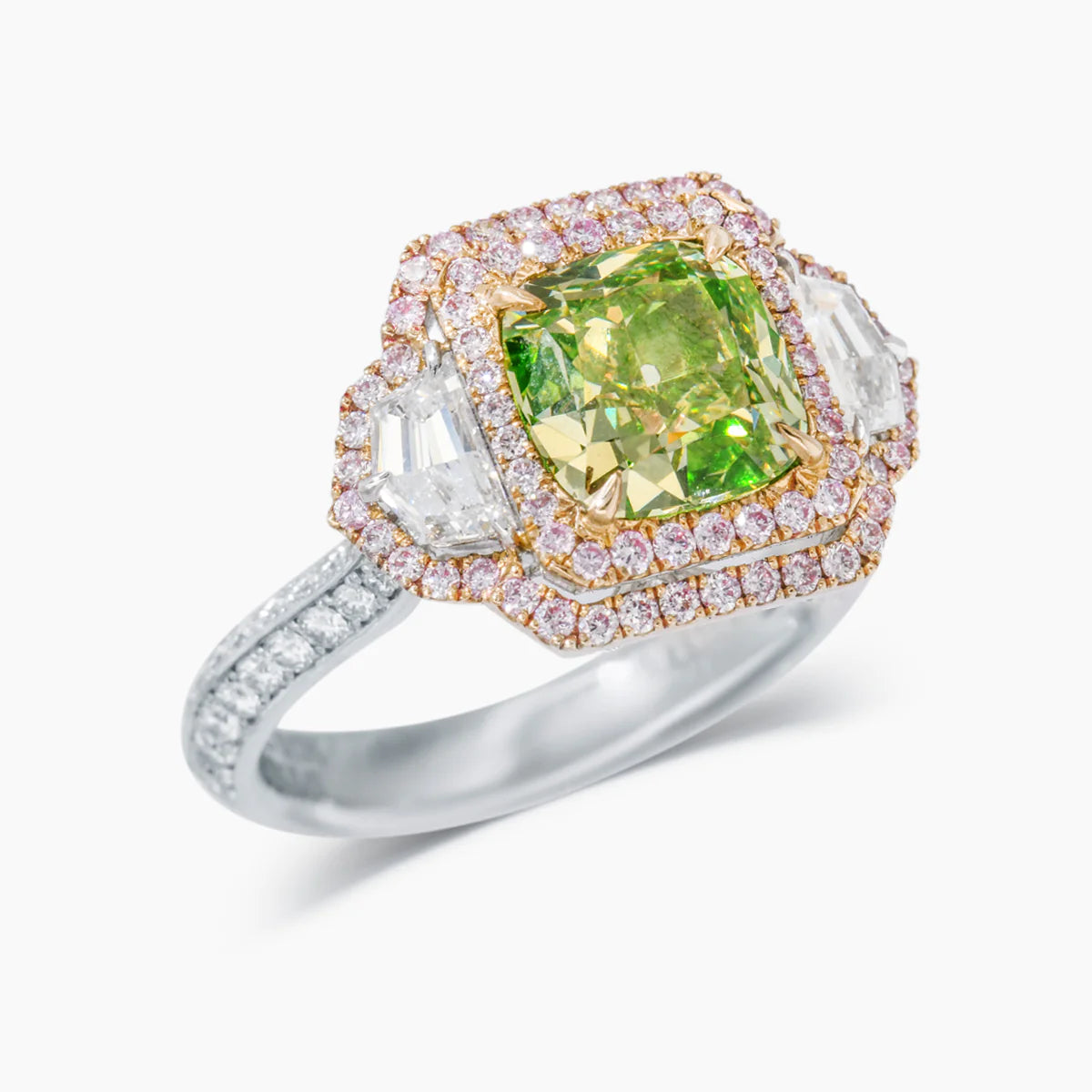 Natürliche Farb Diamanten von Barry´s - Grüner Diamant Ring
