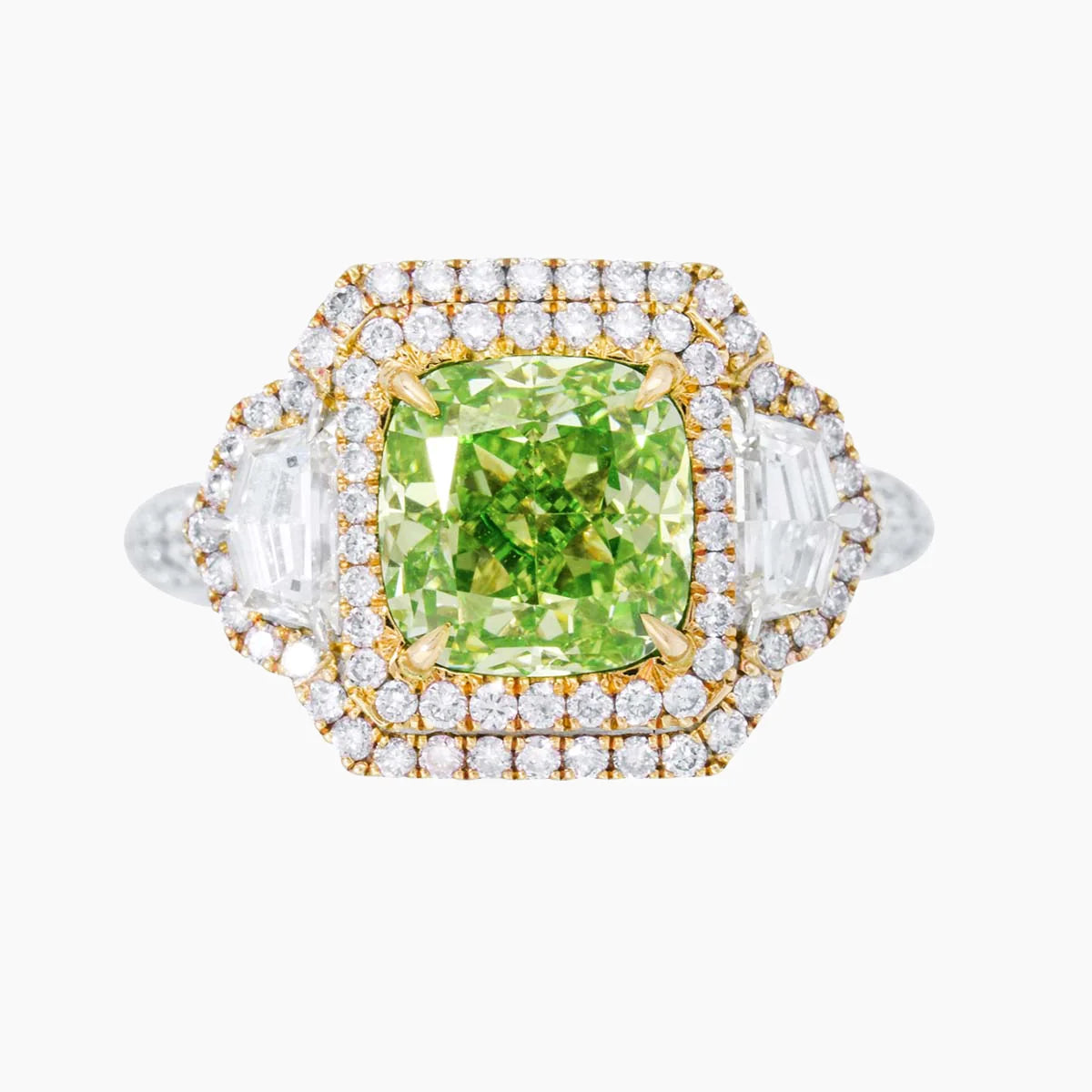 Natürliche Farb Diamanten von Barry´s - Grüner Diamant Ring