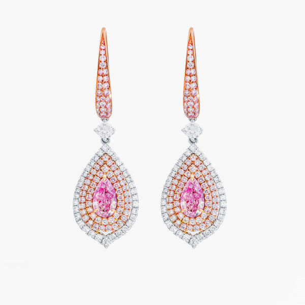 Barrys Juwelier - Farb Diamant Ohrringe in Pink