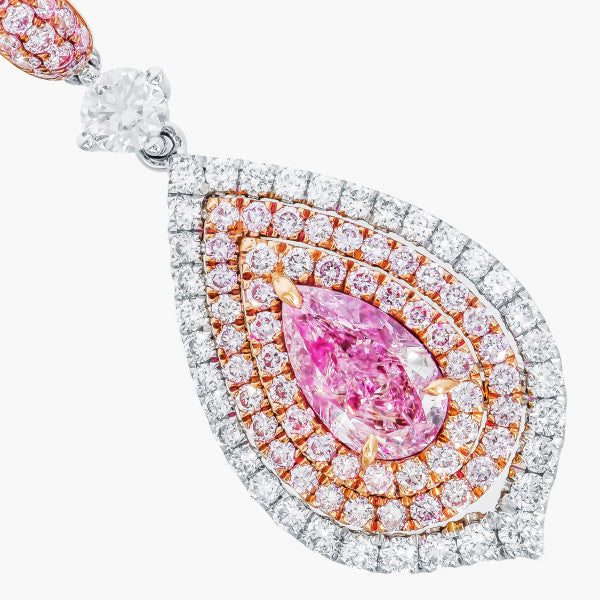 Barrys Juwelier - Farb Diamant Ohrringe in Pink