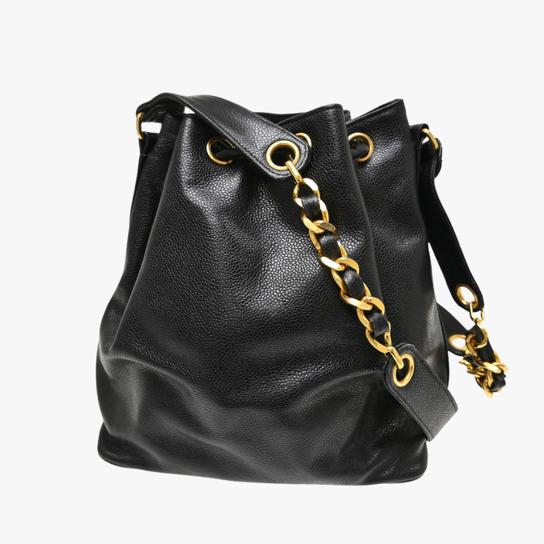 Chanel Vintage CC Drawstring Chain Tasche