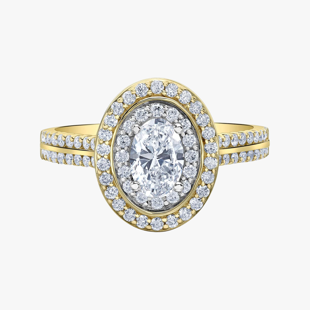 Verlobungsring Oval Natur Diamant