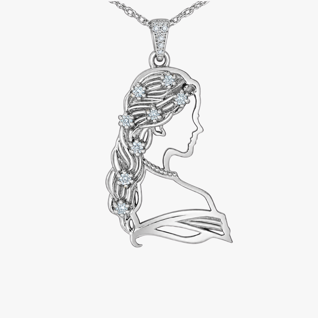Kaiserin Sisi Halskette in silber mit Labor Diamanten
