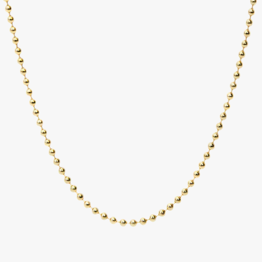 Ball Chain Halskette in Gelbgold