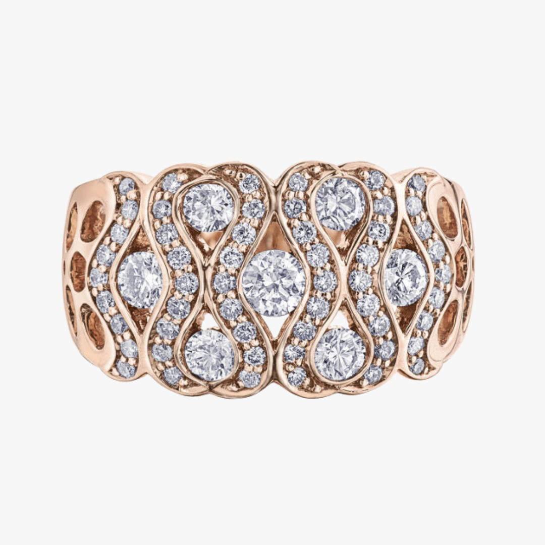 Diamantring 18kt Rosegold mit 1.02ct Diamanten