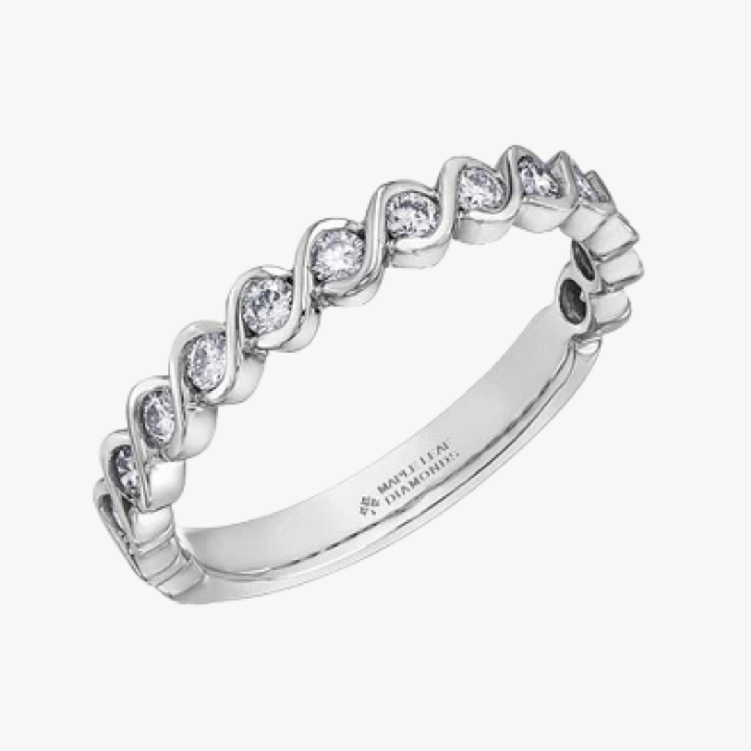 Tides of Love Diamantband 18kt Weißgold mit 0.35ct Diamanten